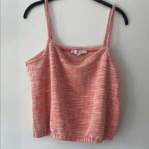 LOFT Orange red cropped  tank top
